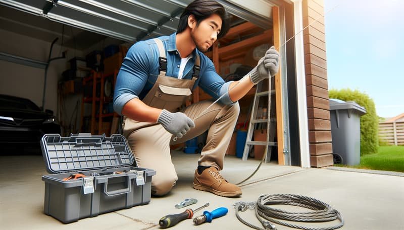 Garage Door Cable Repair in Shelton
