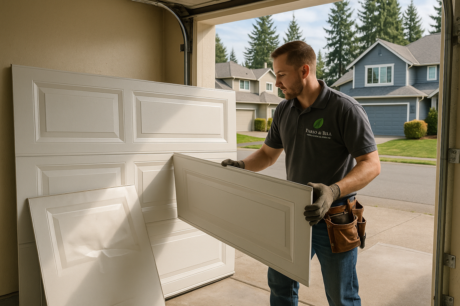 Garage Door Panel Replacement service in Shelton