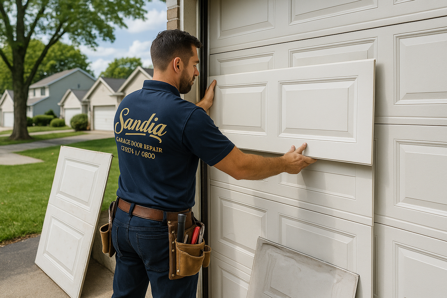 Garage Door Panel Replacement service in Savin Rock