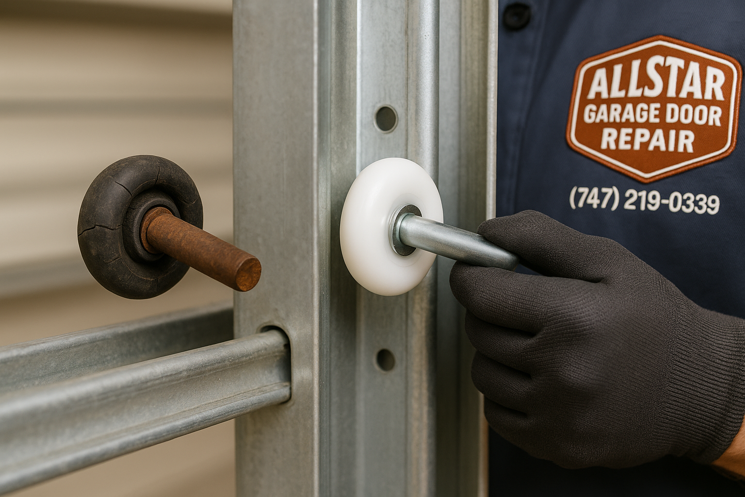Garage Door Roller Replacement service in Newtown