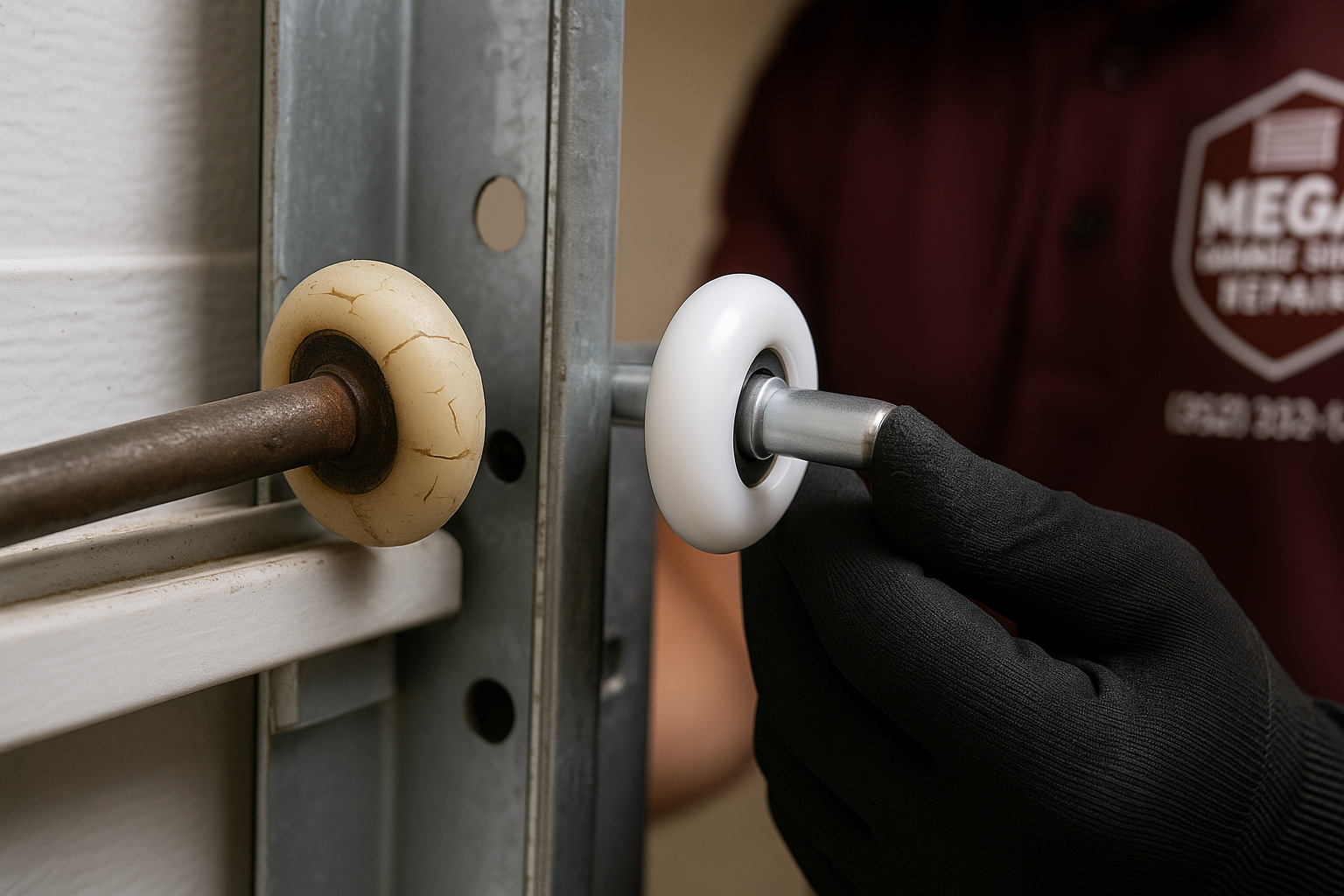 Garage Door Roller Replacement service in Monroe