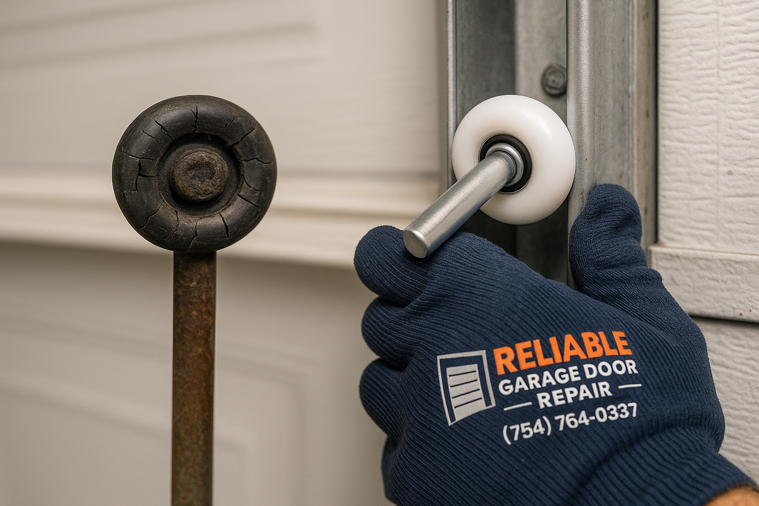 Garage Door Roller Replacement service in Lordship