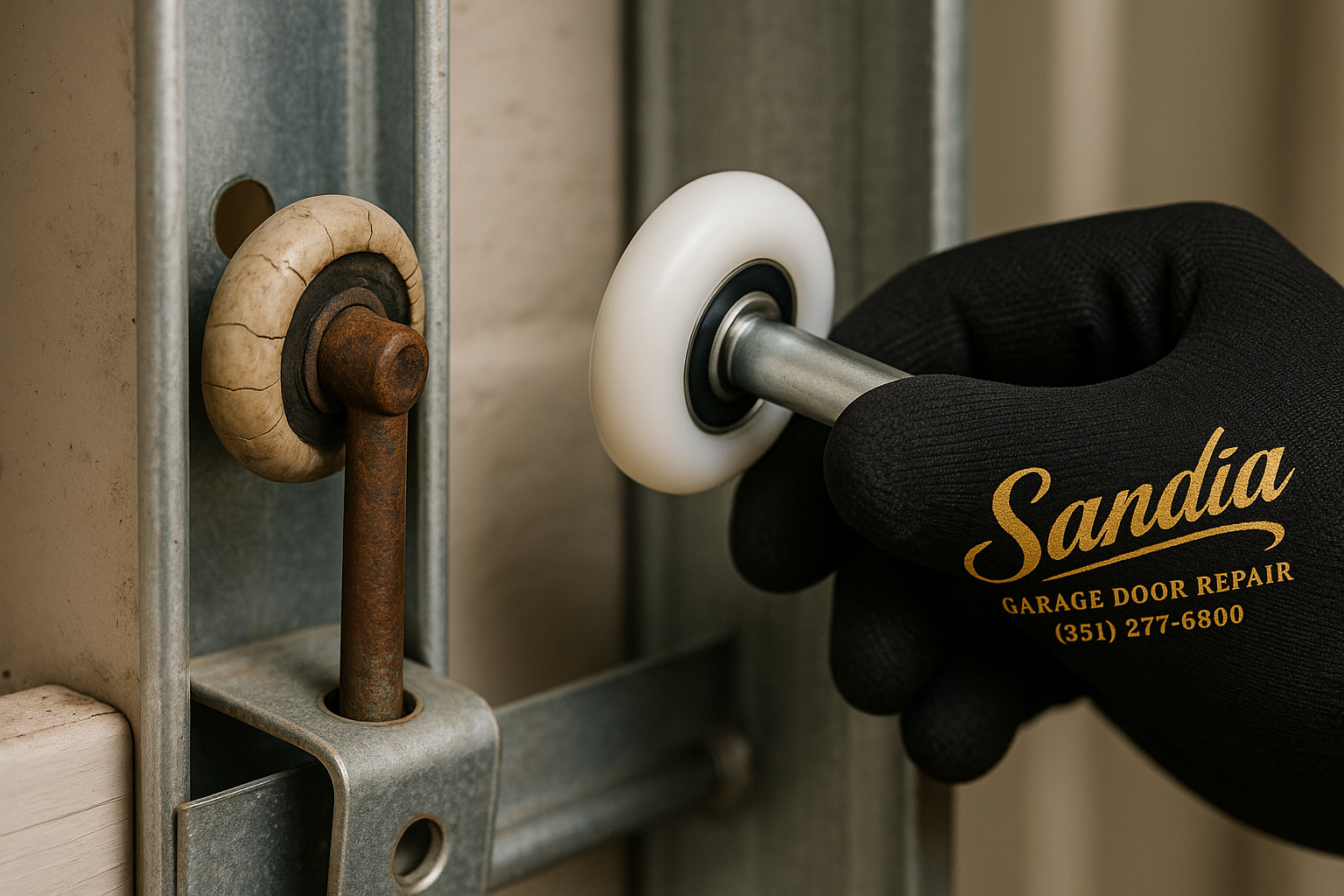 Garage Door Roller Replacement service in Easton