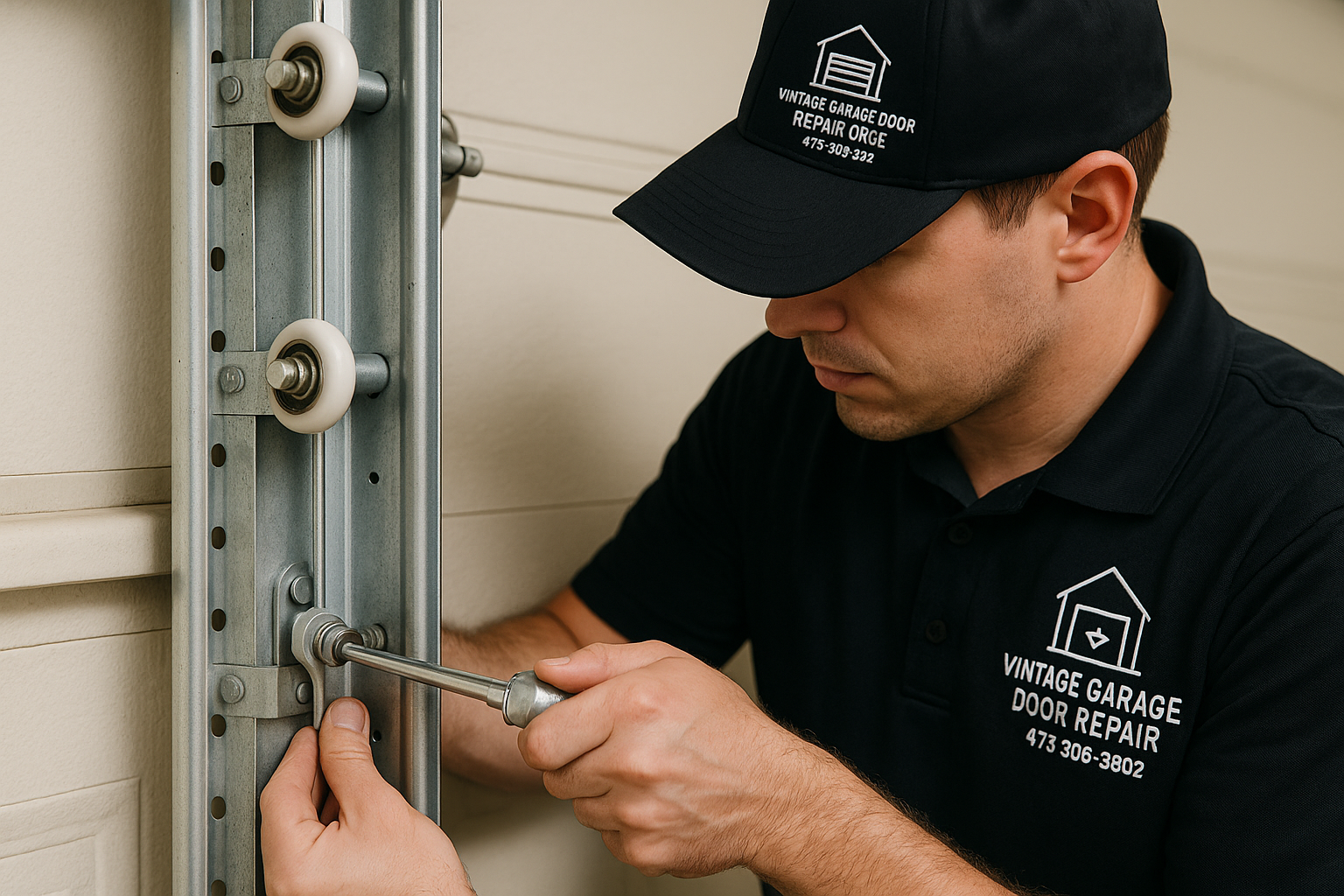 Garage Door Track Repair in Orange